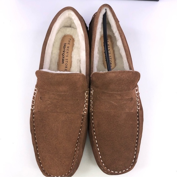 The Men\'s Store at Bloomingdale\'s Shearling Slippers Tan/Natural Suede Loafers main image 6